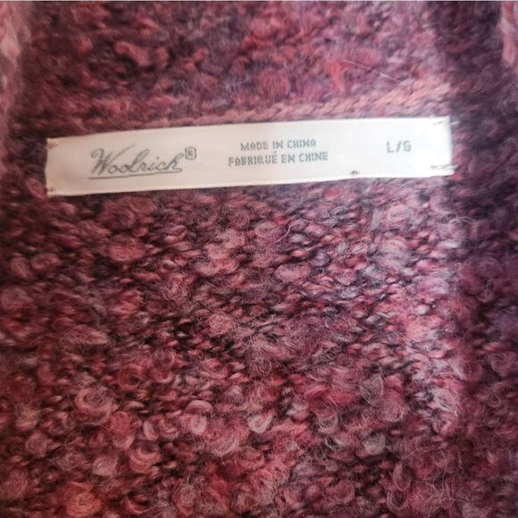 Woolrich L Multicolored Lgslv TOGGLE Button  Sweater Cardigan Wool Blend Womens - Picture 2 of 7